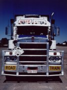Road train, frontside Road train, frontside