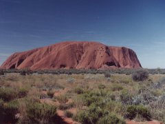 Ayers Rock, vom Visitor Center aus Ayers Rock, vom Visitor Center aus