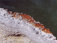 Champagnerpool - Luftblasen, Wai-o-tapu Champagnerpool - Luftblasen, Wai-o-tapu