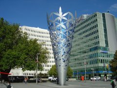 Skulptur am Cathedral Square, Christchurch Skulptur am Cathedral Square, Christchurch