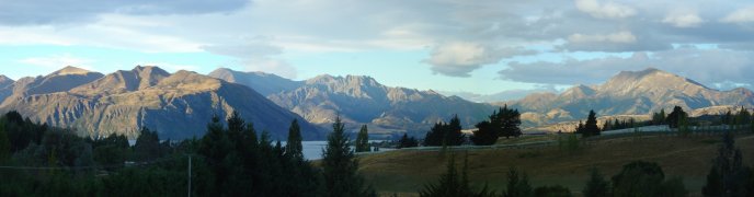 Aussicht vom Campground, Wanaka Aussicht vom Campground, Wanaka
